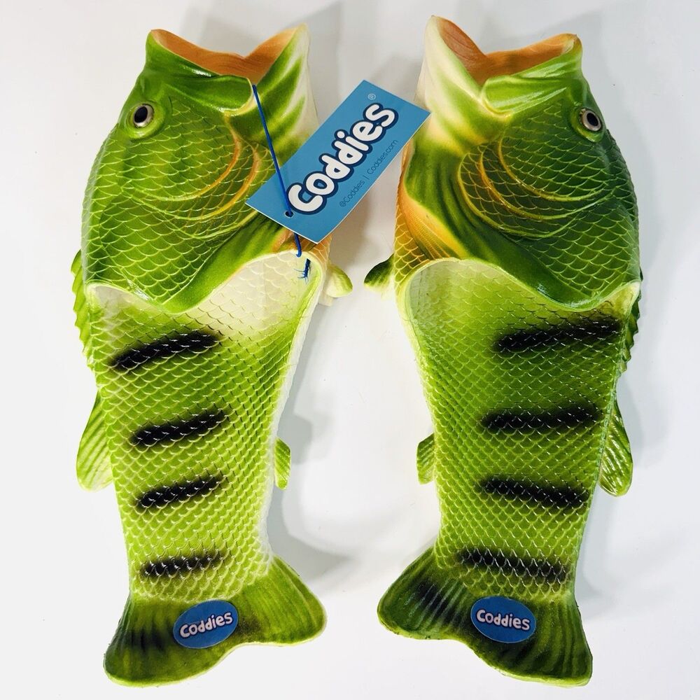 Coddies Fish Flip Flops Original Bass Sandals EU 46/47 US 12/13 Gag Gift NEW!